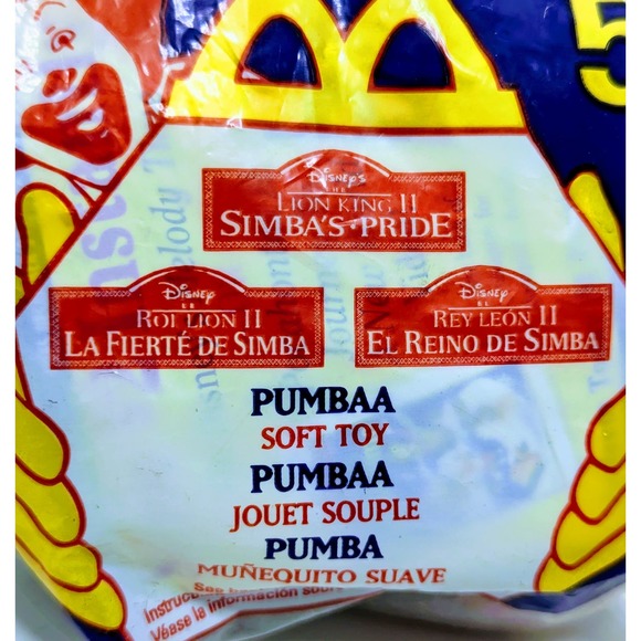 Vintage 1998 McDonalds Lion King 2 Sealed #5 Pumbaa Plush Toy - Picture 3 of 4